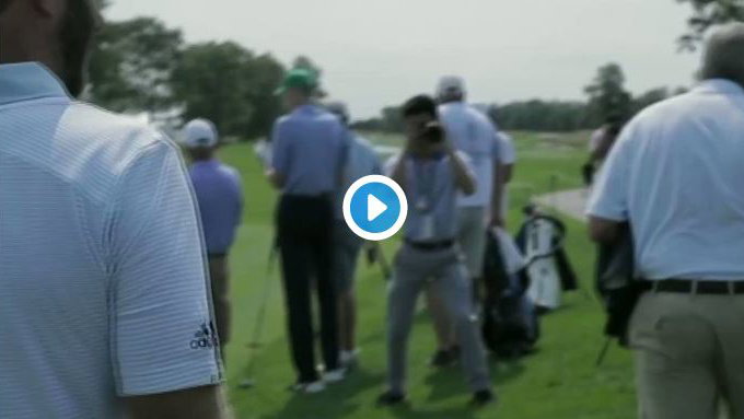 WATCH: Dustin Johnson invites young girl with leukemia to walk a hole